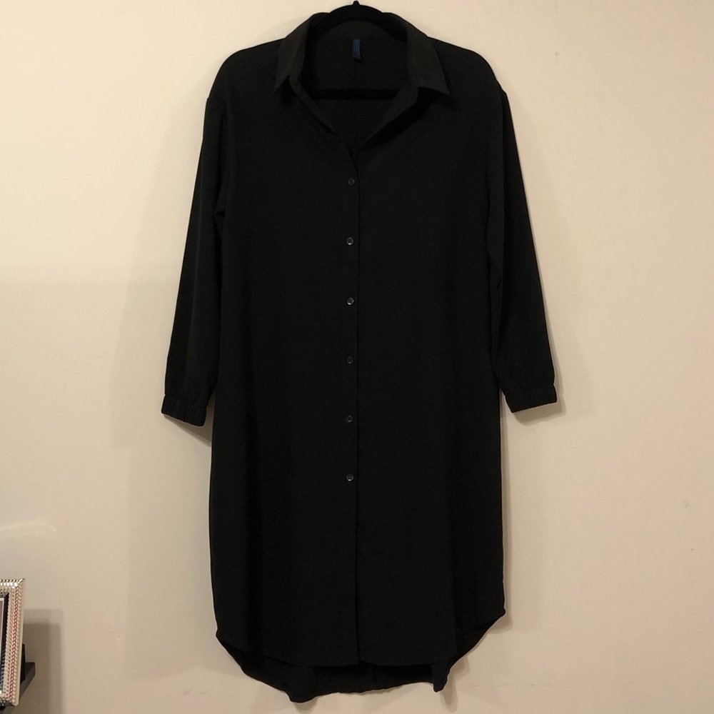 Black Shirt Dress, M